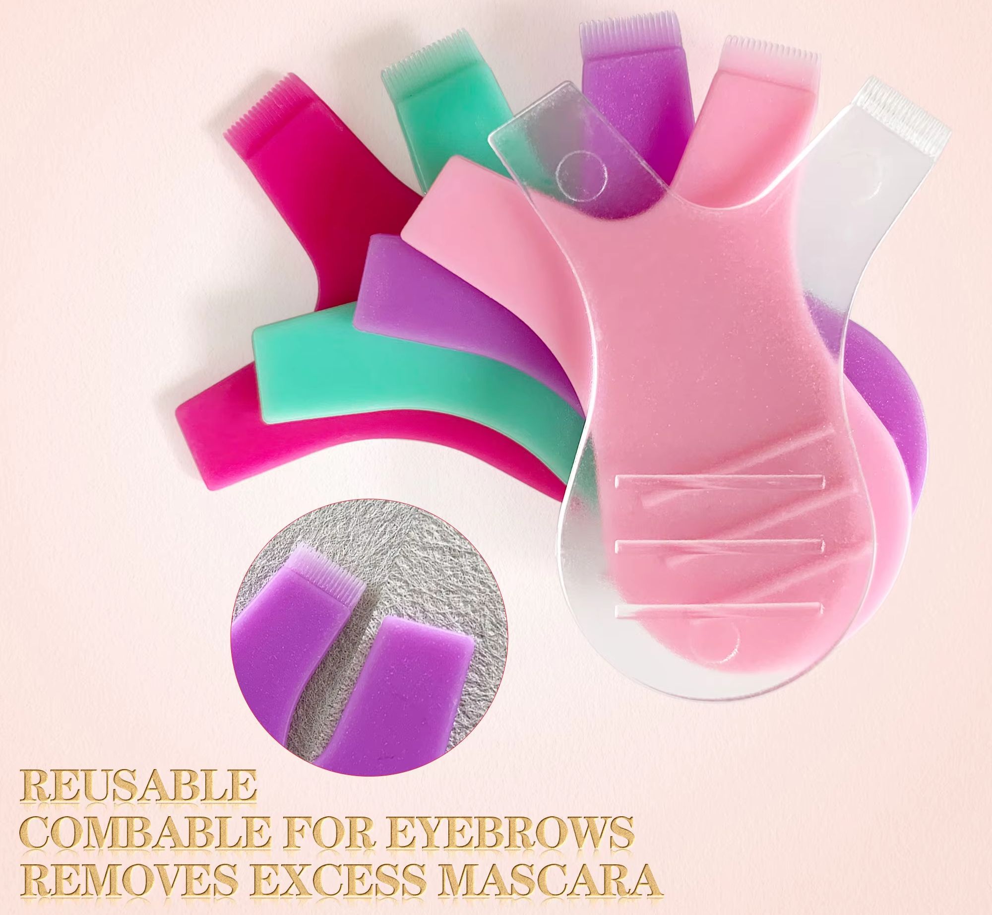 Eyelash Extension Cleaning - 50pcs Makeup Eyelash Brushes Reusable Plastic