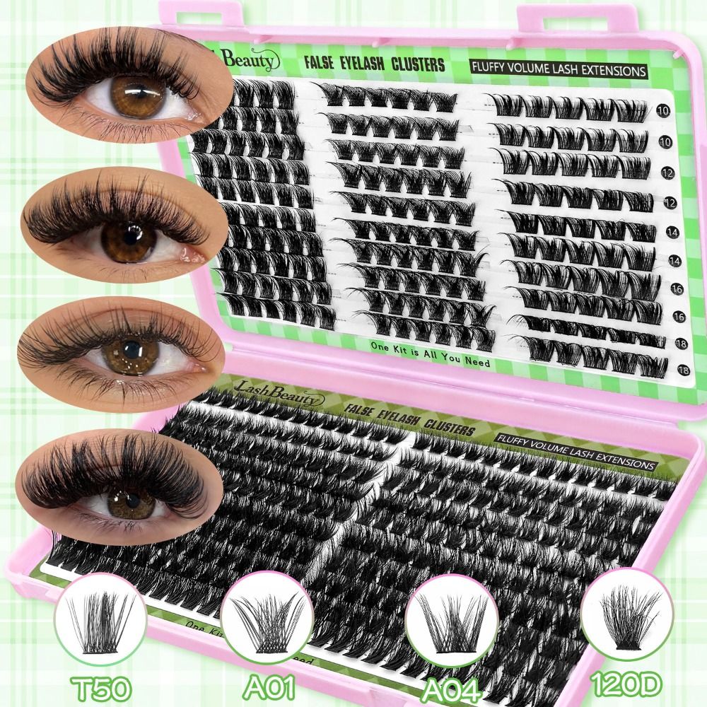 Eyelash Extension Wispy Look - Natural Look False Eyelashes Bond and