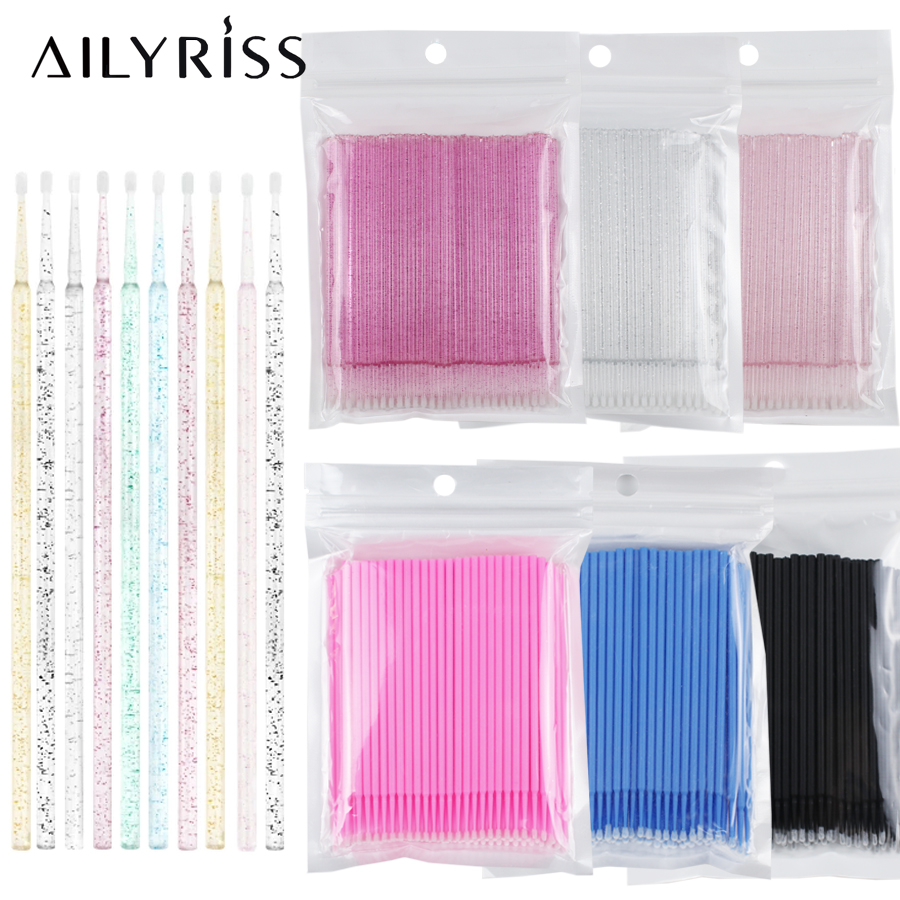 Eyelash Extension Cleaning - 500pcs/lot Disposable Applicator Micro Brushes for