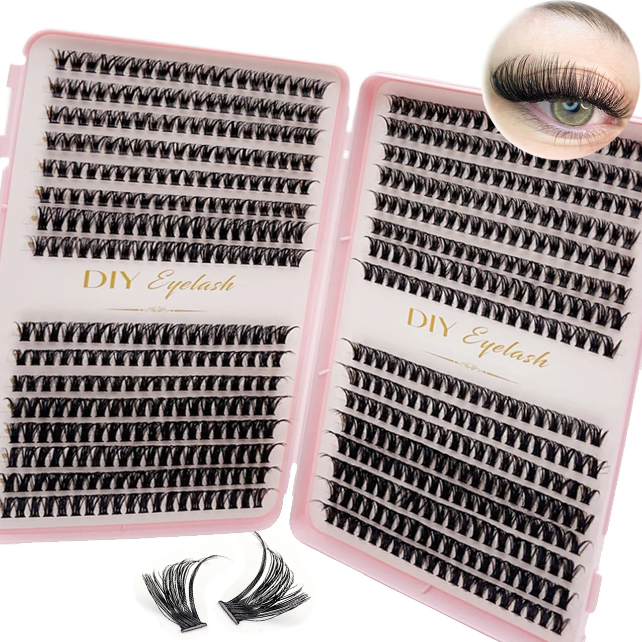 640pcs DIY Personal Lashes 40P - огляд і ціна Eyelash Extension Wispy Look
