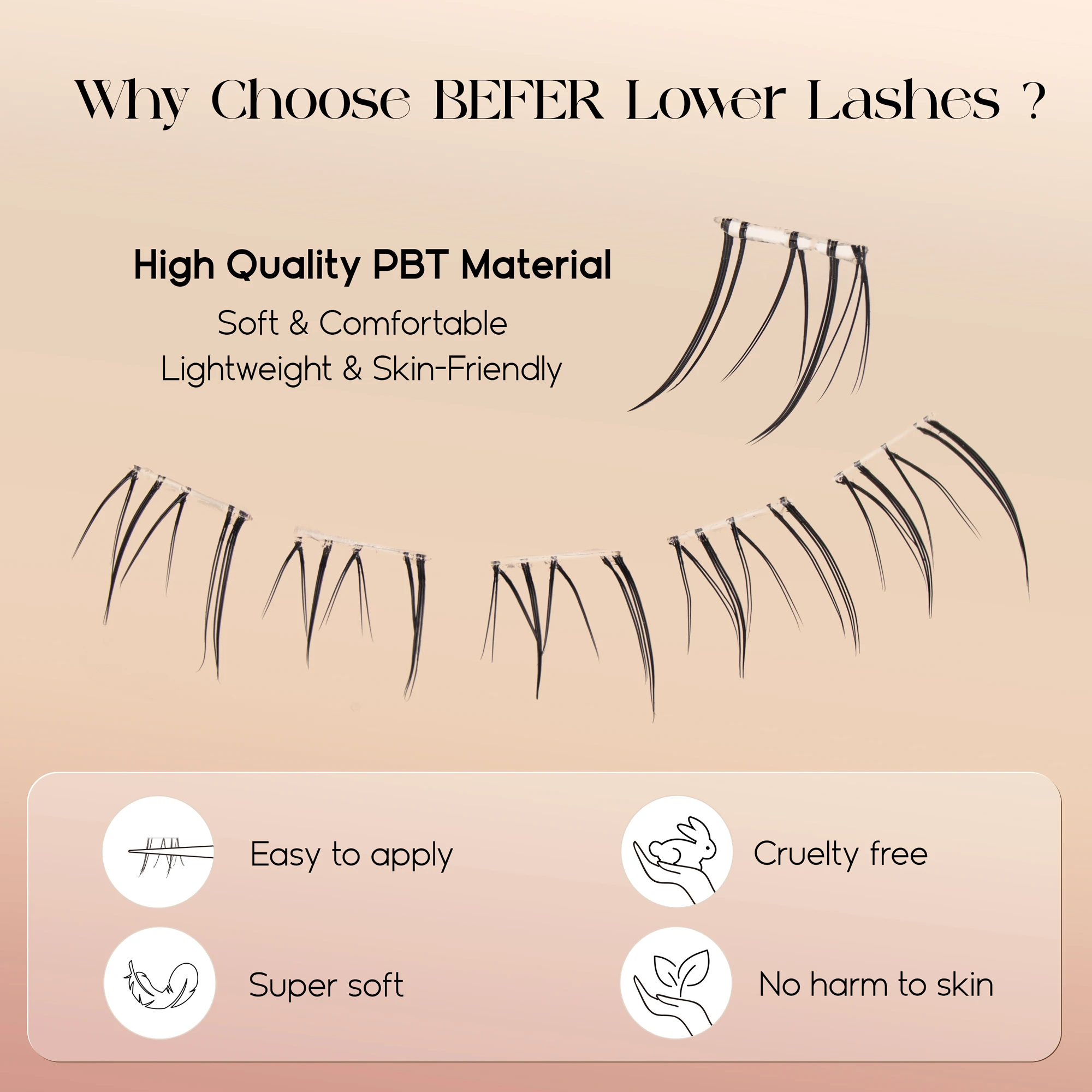 Befer No Glue Needed Lower Las - огляд і ціна Eyelash Extension With Glue