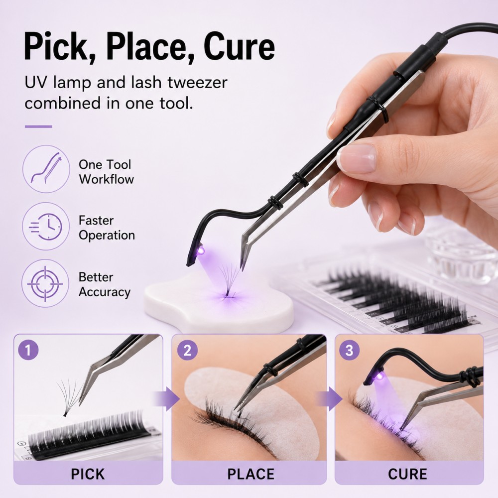 Mini UV LED Tweezer Light  1S  - огляд і ціна Eyelash Extension Led