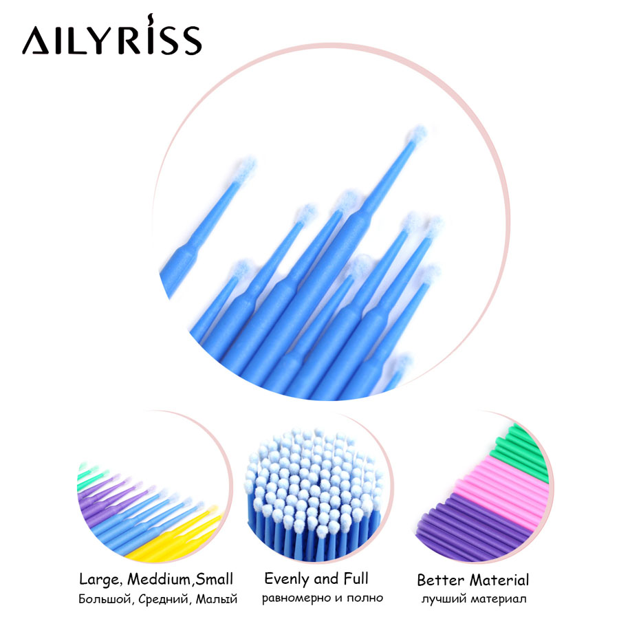 500pcs/lot Disposable Applicat - огляд і ціна Eyelash Extension Cleaning