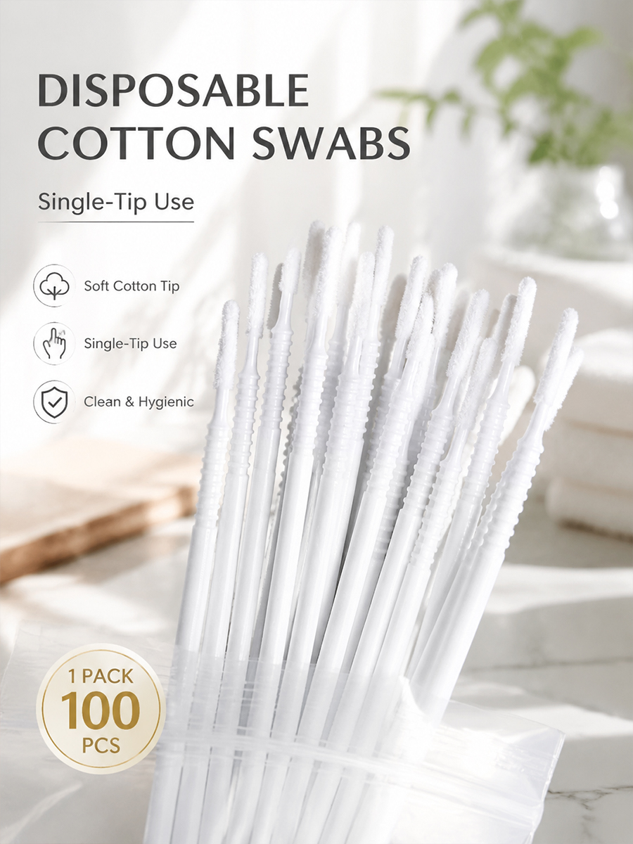 Disposable Long Cotton Swabs E - огляд і ціна Eyelash Extension Cleaning