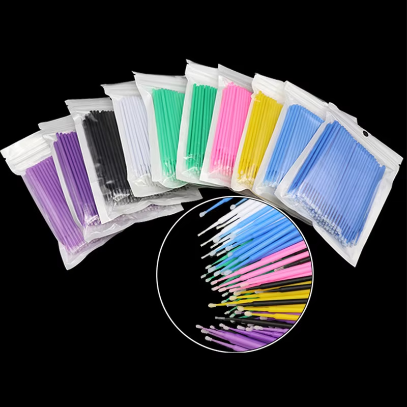 100Pcs Eyelash Cleaning Brush  - огляд і ціна Eyelash Extension Cleaning