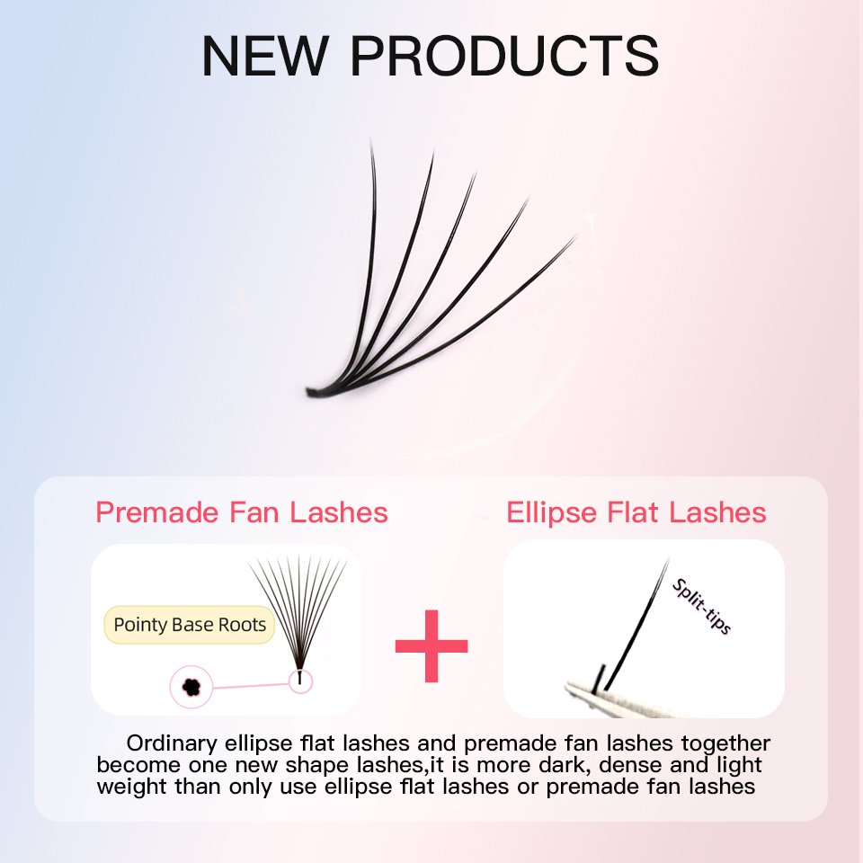 Flat Premade Fans Thin Root Ey - огляд і ціна Eyelash Extension Supernatural