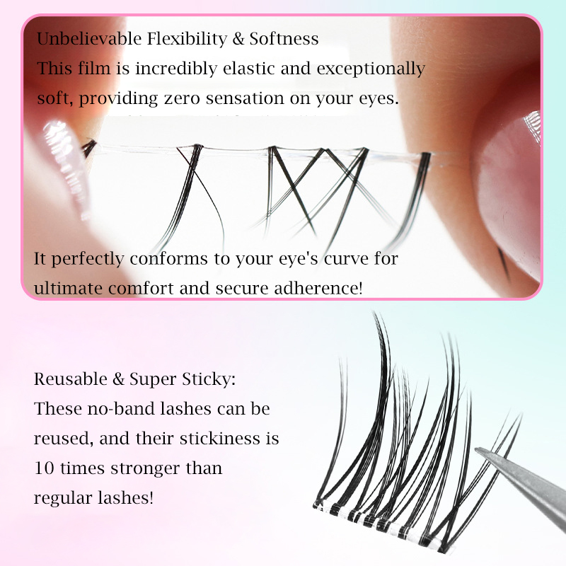 No Glue Eyelashes ”No-Band“Glu - огляд і ціна Eyelash Extension Supernatural