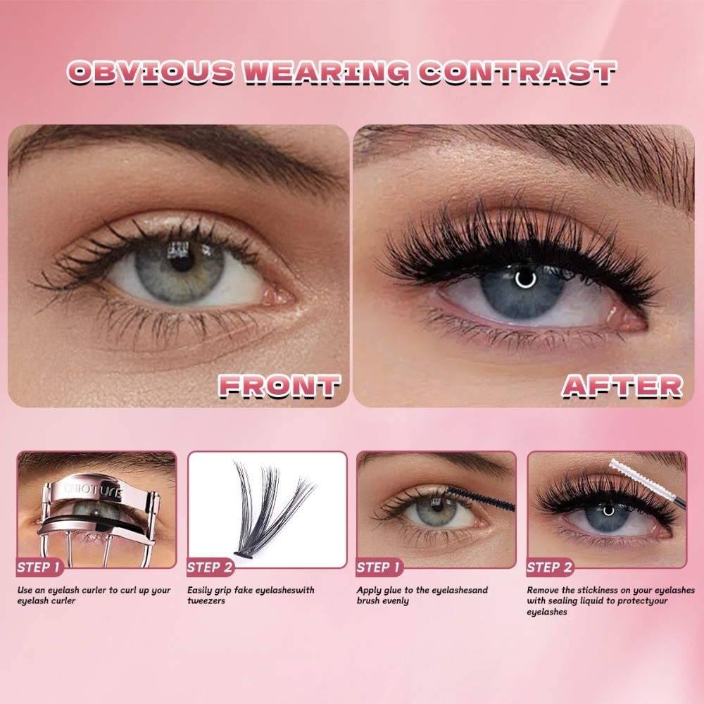 8-16mm Length False Eyelashes  - огляд і ціна Eyelash Extension Wispy Look