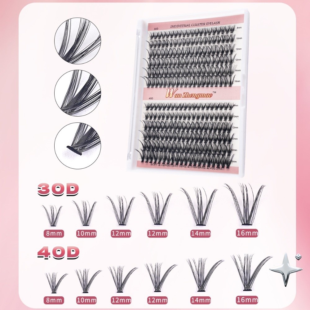 8-16mm Length False Eyelashes  - огляд і ціна Eyelash Extension Wispy Look