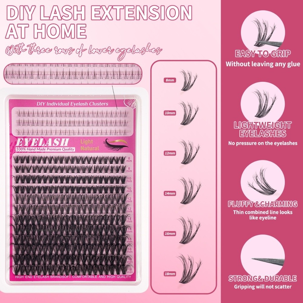 8-18mm Length False Eyelashes  - огляд і ціна Eyelash Extension Wispy Look